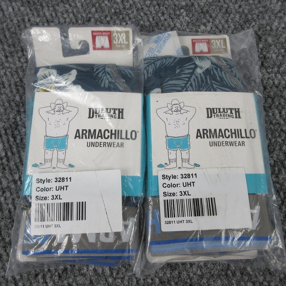 Duluth Trading Boxer Briefs Mens 3XL Blue Floral Armachillo Microfiber NWT